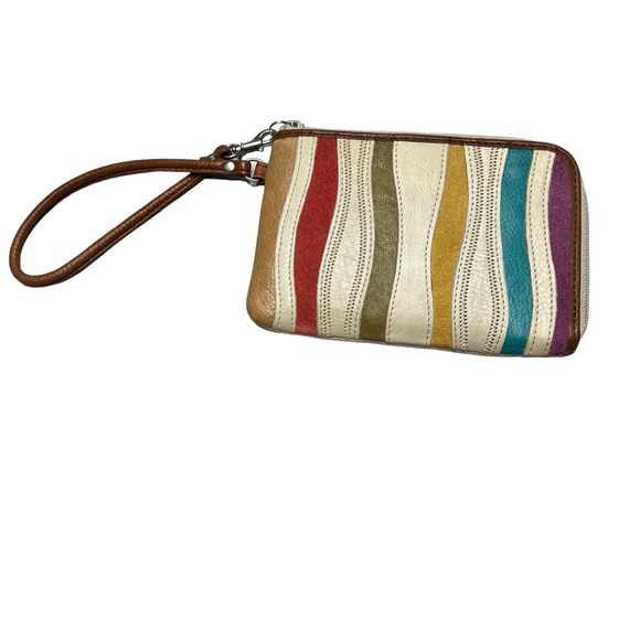Fossil Vintage‎ patchwork leather wristlet with cardholders - Picture 2 of 7